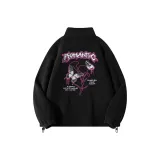 [Thickened Double-Sided Fleece] Черный (B Butterfly Phantom Chest Logo _B Large Butterfly Phantom Back Logo)