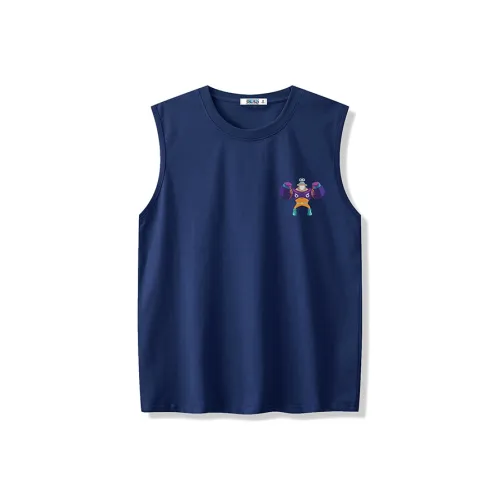 ONE PIECE Students Casual Tank Top Men's Solid Color Basic