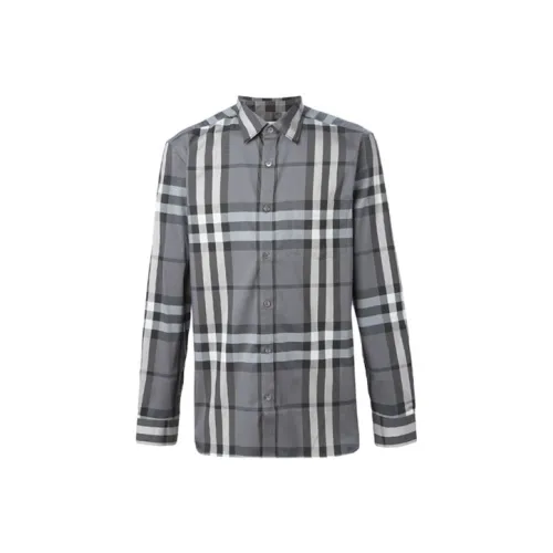 Burberry Carbon Gray Мужские Рубашки