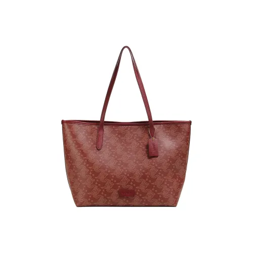 LOSEA ПУ (полиуретан) Сумка-тоут на плечо большая женская цвет вермильон