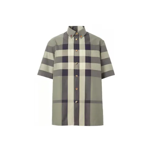 Burberry SS21 Рубашка Мужская Армейский Зеленый