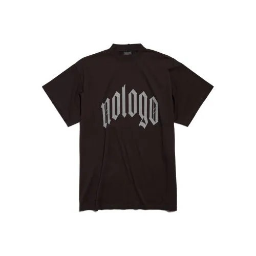 Balenciaga С принтом буквы круглый вырез короткие рукава футболка рубашка свободный крой унисекс черный