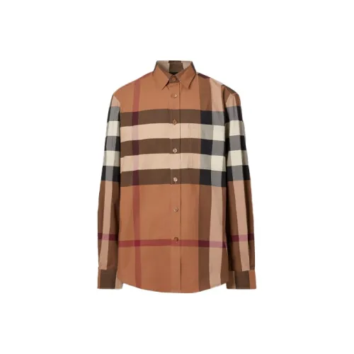 Burberry Рубашка Мужская Plum Brown