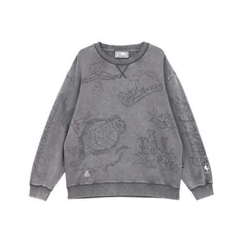 JACK JONES· x NBA Свитшот Мужской Серый Малиновый