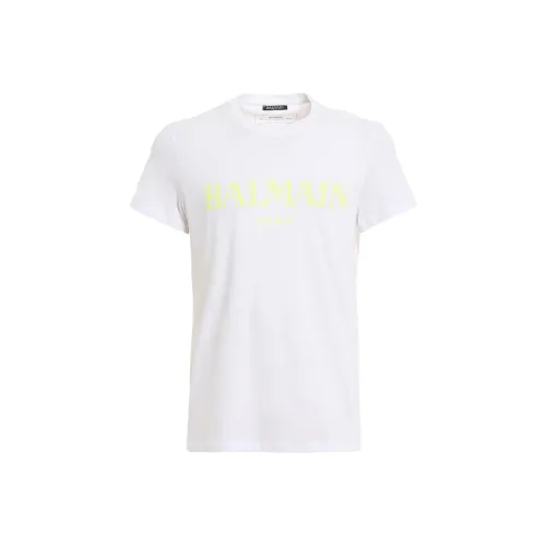 BALMAIN Белая Мужская T-рубашка