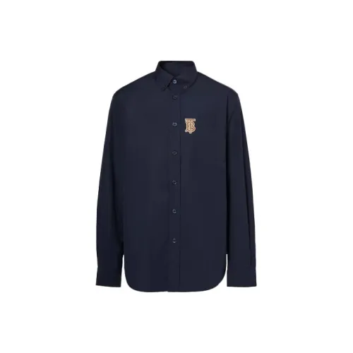 Burberry Темно-синие мужские рубашки