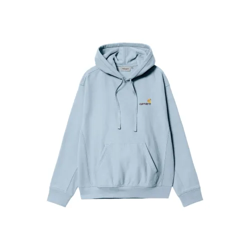 Carhartt WIP С капюшоном American Script Толстовка Мужская Светло-Синяя