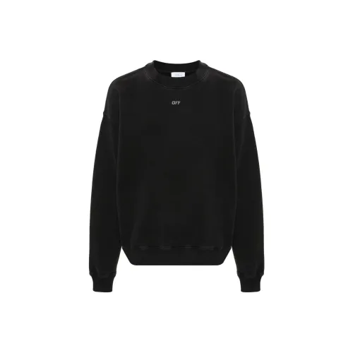 Off Белый FW24 Толстовка Обычный крой Мужской Черный