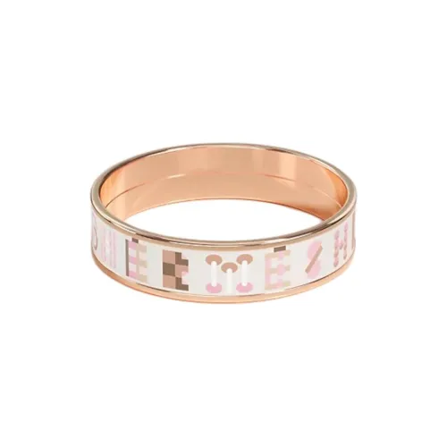 HERMES Эмаль Покрытие Розовым Золотом Кольца Женские Розовое Золото