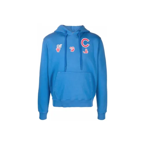 OFF Белый Толстовка Мужской Синий