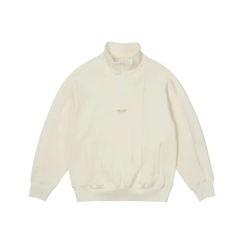 PALACE SS24 Series WAFFLE ON 1 4 ZIP Белый Свитшот Унисекс Белый