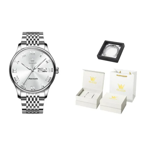 OLEVS Механические часы Мужские часы Белый циферблат