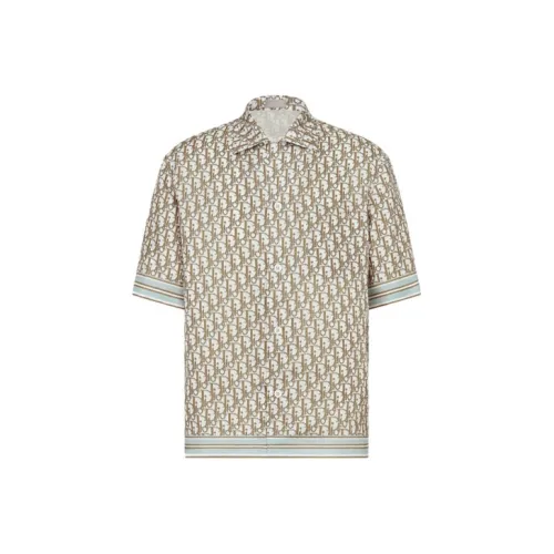 DIOR Quarterly New Products Бежевые Мужские Рубашки