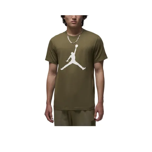 Jordan Jumpman T-Shirt Мужская Средний Оливковый Белый