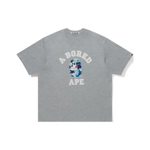 A BATHING APE T-Shirt Унисекс Серый