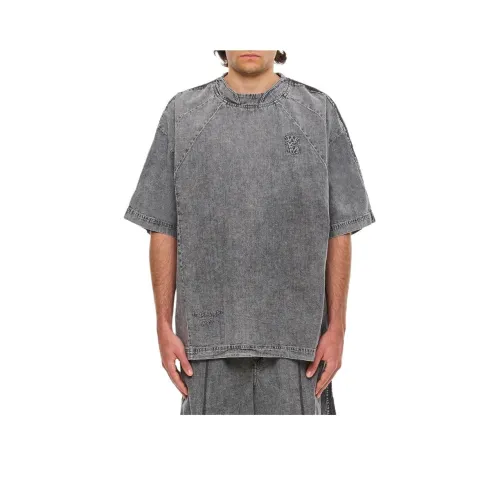 WOOYOUNGMI Серый Мужской T-Рубашки