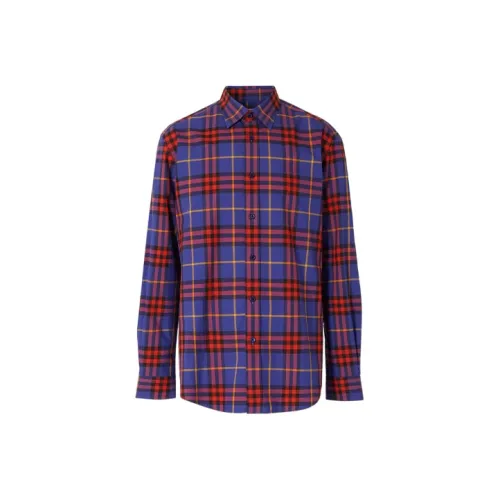 Burberry Фиолетовые Мужские Рубашки