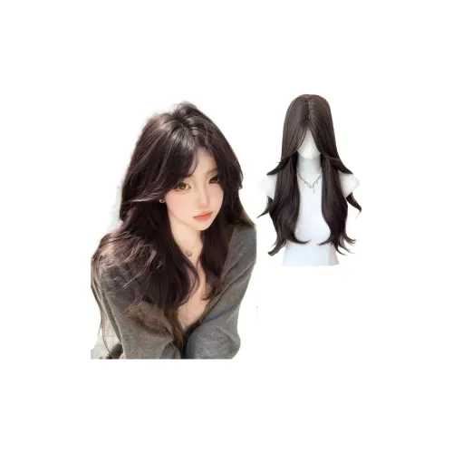 MUYAN Длинные кудрявые волосы с большой волной разделенные по центру с кисточкой парик