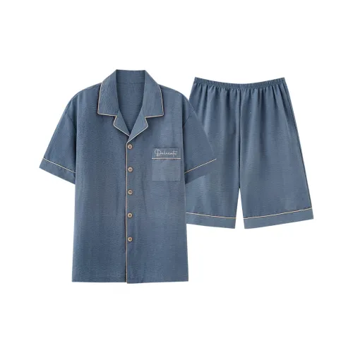 XIAFENYAN Пижамный комплект мужской чернила синий