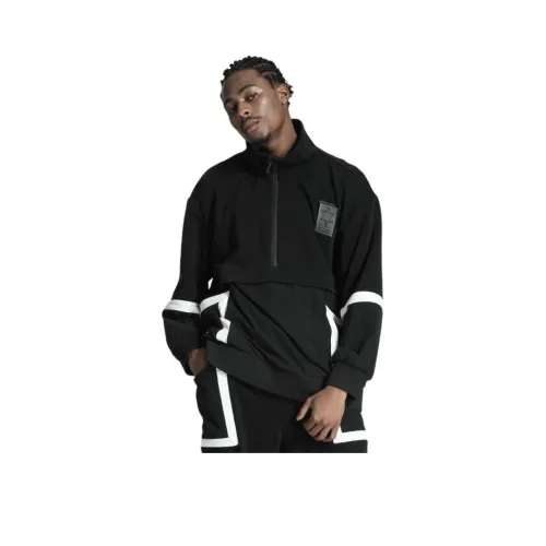 NORVINCY Универсальный без капюшона половина открытого воротник тяжелый повседневный свитшот мужской