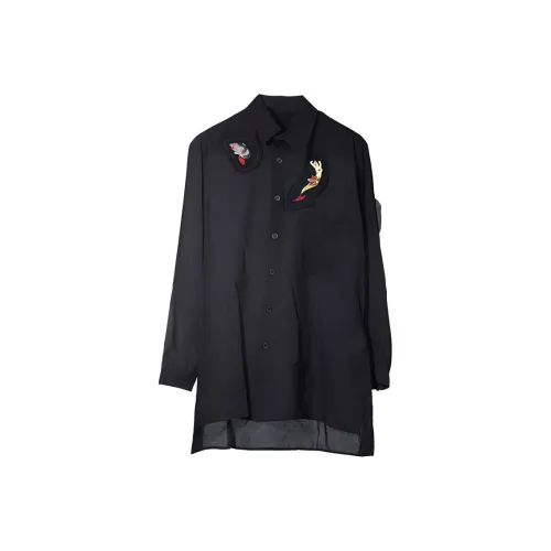 Yohji Yamamoto Черные Мужские Рубашки