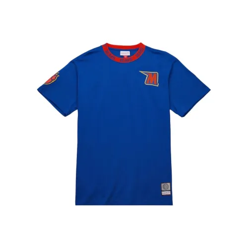 MITCHELL NESS Royal Morgan State Bears Jacquard Ringer T Shirt Men's Blue