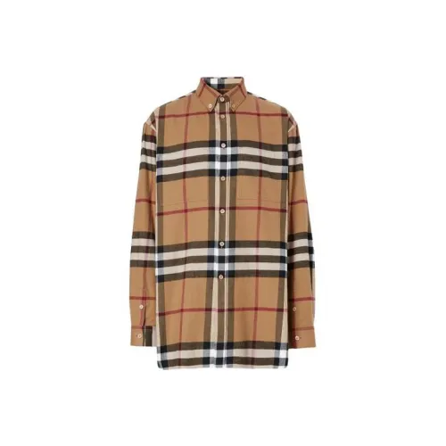 Burberry Рубашка Мужская Plum Brown