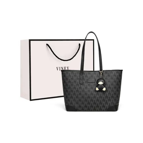 VINEY Сумка через плечо из синтетической кожи большой женская трюфельный черный