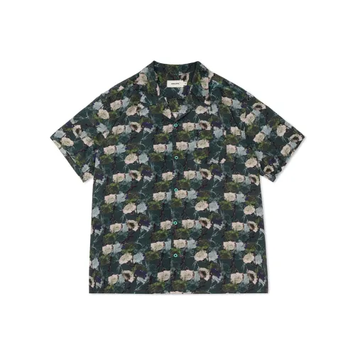 OPICLOTH Павлине-синий Унисекс Рубашки