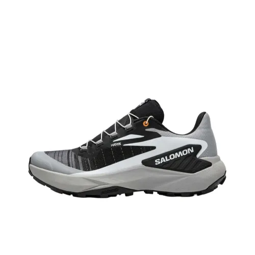 SALOMON Genesis Устойчивый к истиранию Дышащий Поддерживающий Легкий Низкий Топ Трейл Беговые кроссовки Мужские Черный Серый