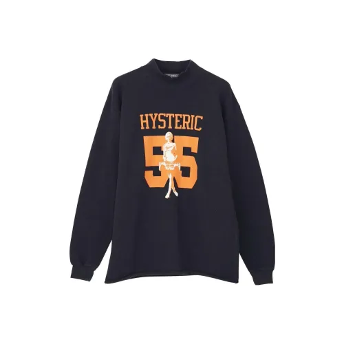 HYSTERIC GLAMOUR совместный бренд Морской синий Мужские Свитшоты