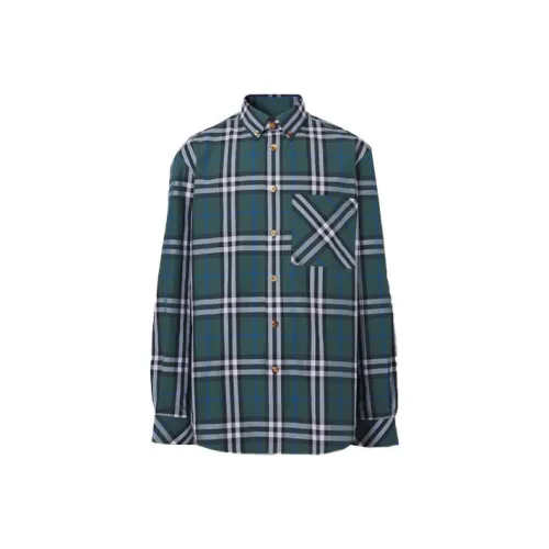 Burberry Рубашка Мужская Лесной Зеленый