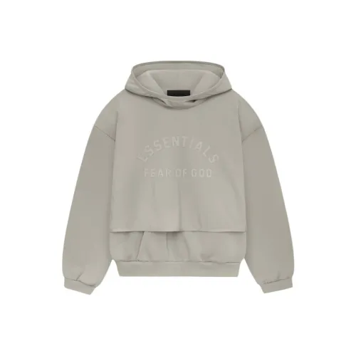 Fear Of God Essentials SS24 Drop2 Nylon Fleece Hooded Sweater Sweatshirt Men's Grey Turn