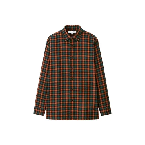 UNIQLO JW Anderson Co Branded Series Оранжевый Красный Мужские Рубашки