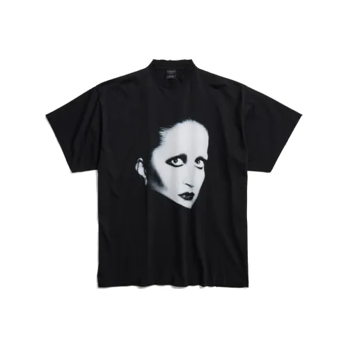 Balenciaga T-Shirt Regular Fit Unisex Black Баленсиага T-рубашка стандартного кроя унисекс черного цвета