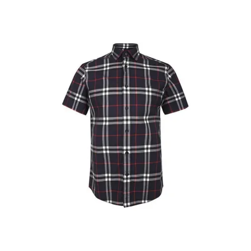 Burberry Темно-синие мужские рубашки