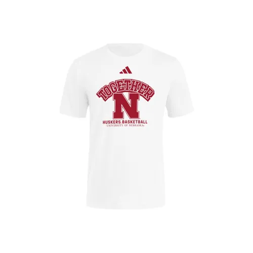 Adidas BASKETBALLNebraska T Рубашка Мужская Белая