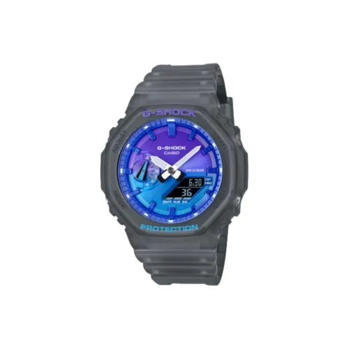 CASIO 2100 Collection Кварцевый механизм Смольный ремешок Часы унисекс Синий циферблат
