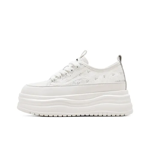 C°BANNER Устойчивые к истиранию низкие кроссовки для скейтбординга Женские Белые