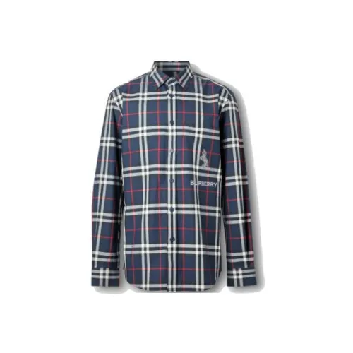Burberry Рубашка Мужская Морской Синий