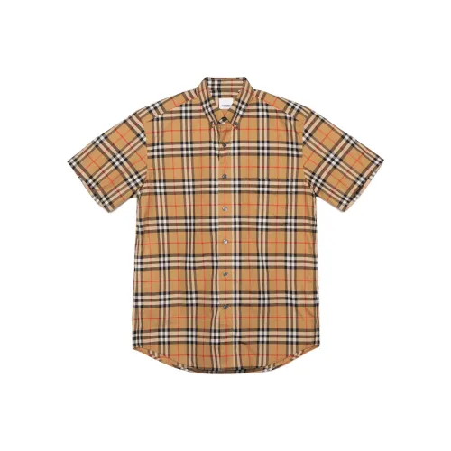 Burberry Рубашка Унисекс Классический стиль Желтая