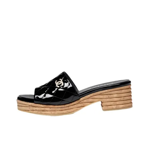 CHANEL Слипоны Женские Черные