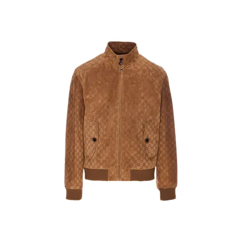 GUCCI SS25 Куртки и Пальто Мужской Коричневый