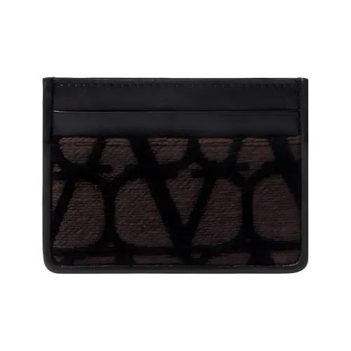 Valentino Кожа Детали Картхолдер Мужской Черный