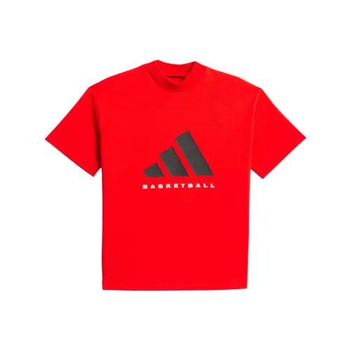 Adidas Баскетбол FW24 T Shirt Унисекс Красный