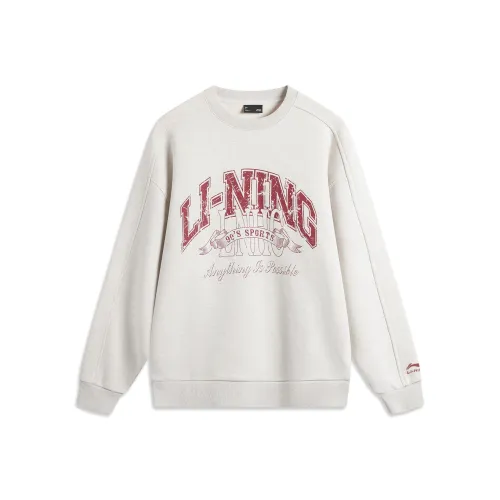 LINING Sports Fashion Collection Приглушенный серый с текстурой вереска Унисекс Толстовки