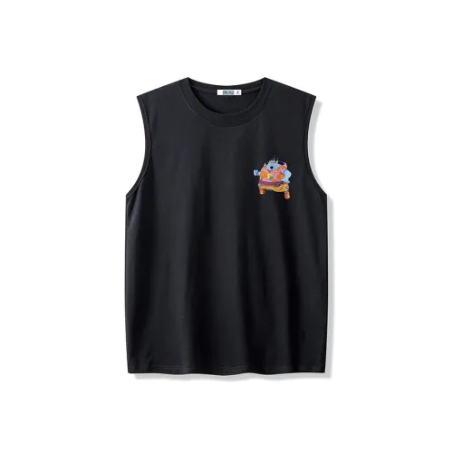 ONE PIECE Students Casual Tank Top Men's Solid Color Basic