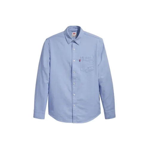 Levis Светло-Синие Мужские Рубашки