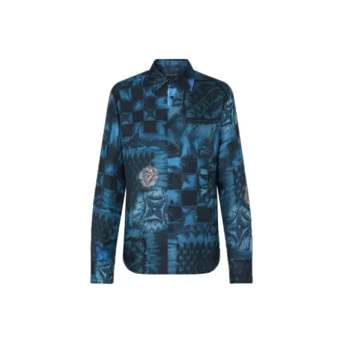 LOUIS VUITTON FW21 Рубашка Мужская Синяя
