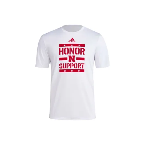 Adidas Sportswear FW24 M SS PREGAME T Рубашка Мужская Белая Nebraska